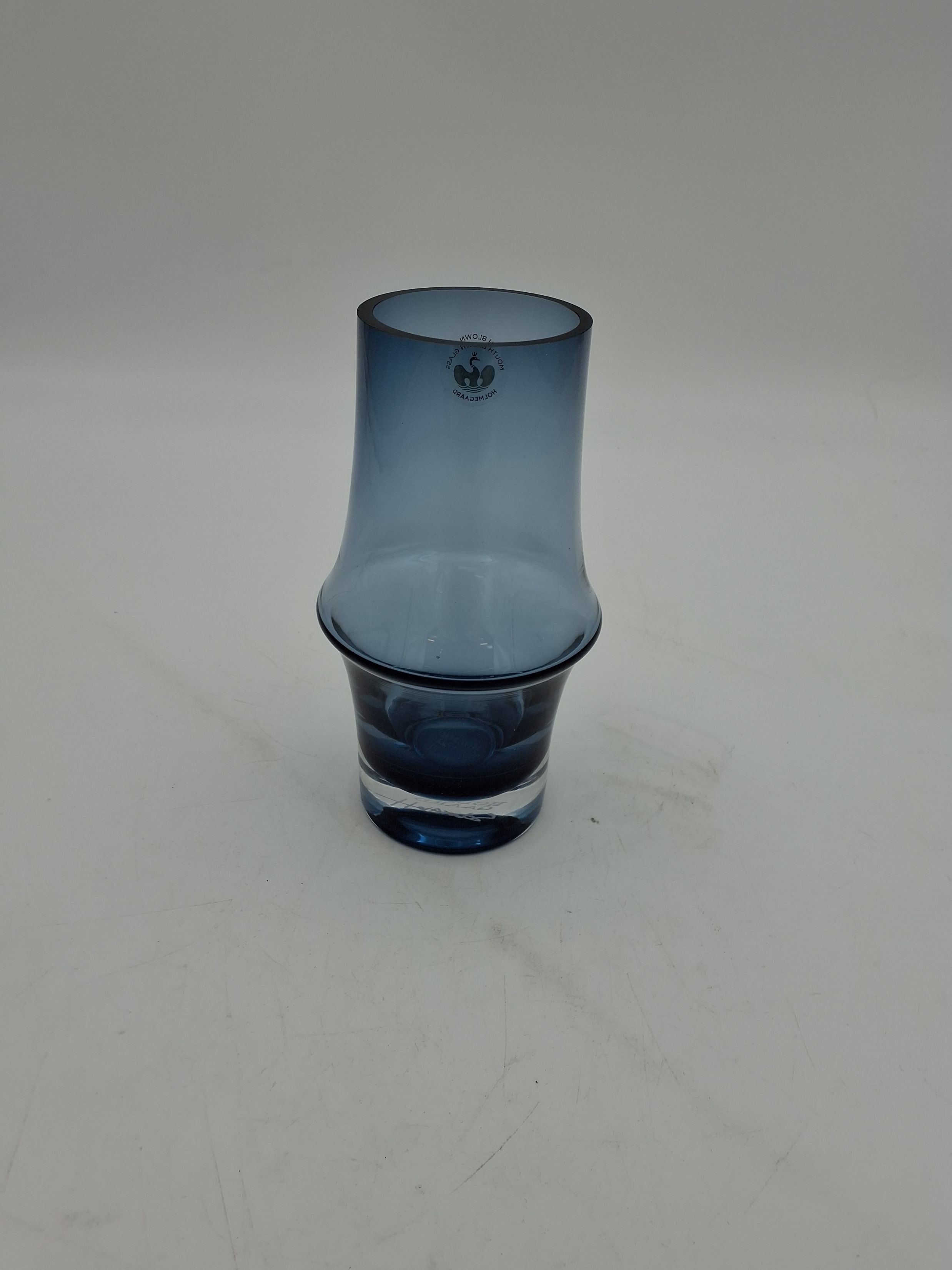 Holmegaard ARC vase i blå glas